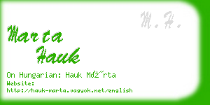 marta hauk business card